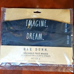 2 Rae Dunn Black Fashion Face Masks Imagine Dream